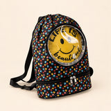 Kids Travel & Holiday Backpack, Yellow Honey Bee option on a clean warm beige background.