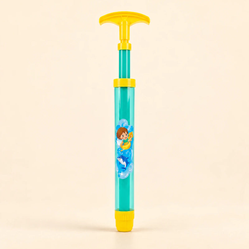 TibaToes™ Aqua Blast Pool Sprayer in the photographed yellow design on a calm warm beige background.