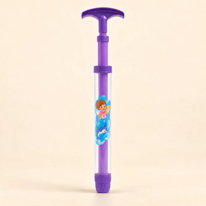 TibaToes™ Aqua Blast Pool Sprayer in the photographed purple design on a calm warm beige background.