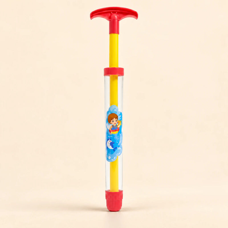 TibaToes™ Aqua Blast Pool Sprayer in the photographed red design on a calm warm beige background.