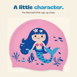 The original Mermaid Pink cap artwork with blue-haired mermaid, flowers, fish and sea plants, preserved from the source photograph.