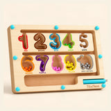 Number Trail Maze shown on a calm warm beige background.
