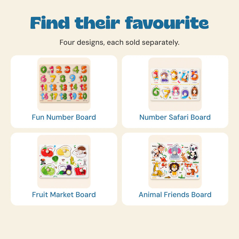 Find their favourite. Four designs, each sold separately.