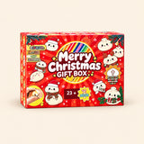 Festive Display Calendar illustrated Christmas dumpling calendar box on a warm beige background.