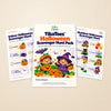 The actual Halloween Scavenger Hunt Pack cover and two visible activity-page previews on a warm beige background.