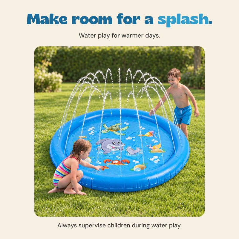 Water play for warmer days. Always supervise children during water play.