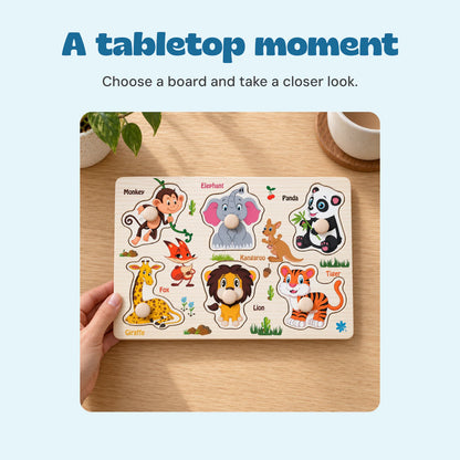 A tabletop moment. Choose a board and take a closer look.