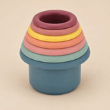 Seven Earth Tone SoftStack cups nested together